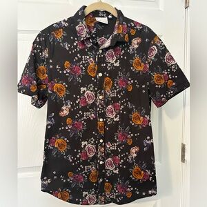 Floral Black Shirt